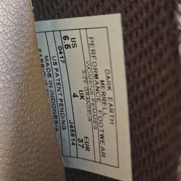 Merrel Dark Earth Womens 6.5 Strp Flats Comfort - Picture 8 of 9